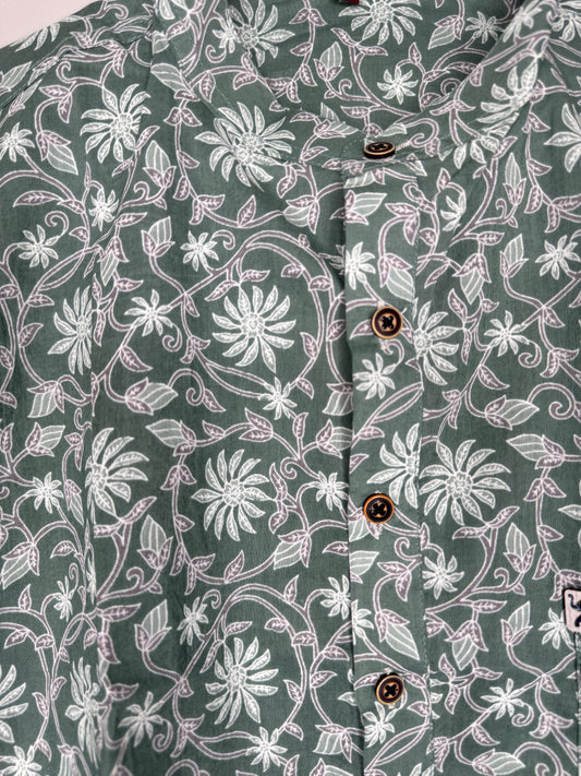 Half Sleeve Round Collar Shirt